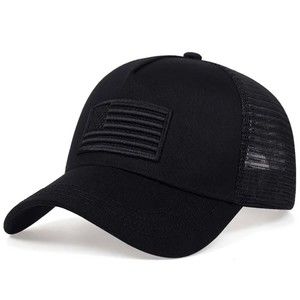 Fashion American Flag Embroidery Baseball Net Caps Spring and Summer Outdoor